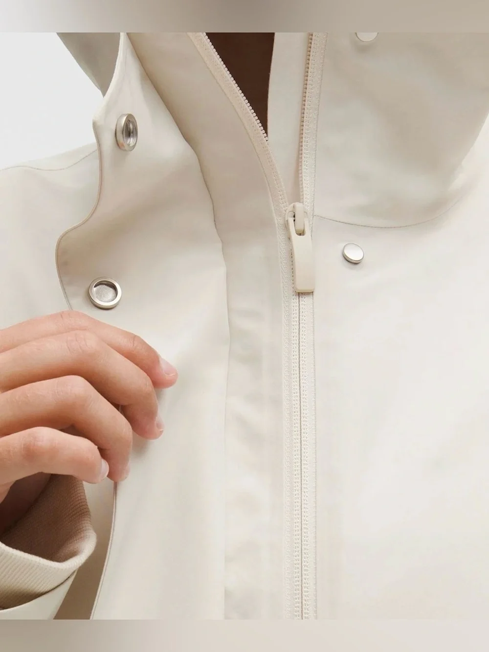 New LULULEMON Oversized Cocoon Raincoat Jacket Rain Coat, Medium, Light Ivory